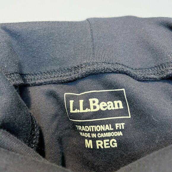 1990s LL Bean USA Turtleneck Sweatshirt Sweater Pullover Black Vintage VTG Sz M - Picture 3 of 3